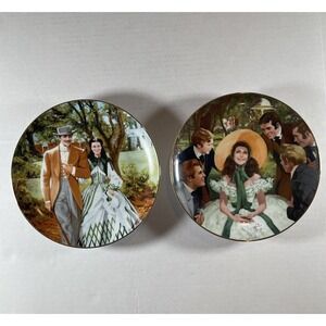 Vintage Gone With‎ The Wind Plates Set Of 2 Collector Plates By W.S. George